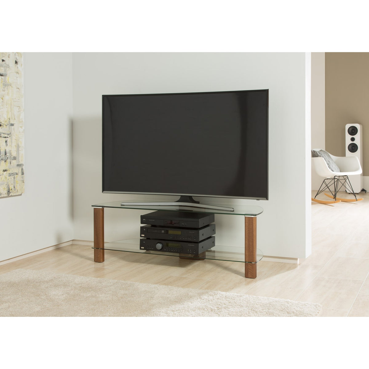 Alphason 1200mm Century TV Stand for Upto 55&quot; TVs - Walnut | ADCE1200-WAL (7560066826428)