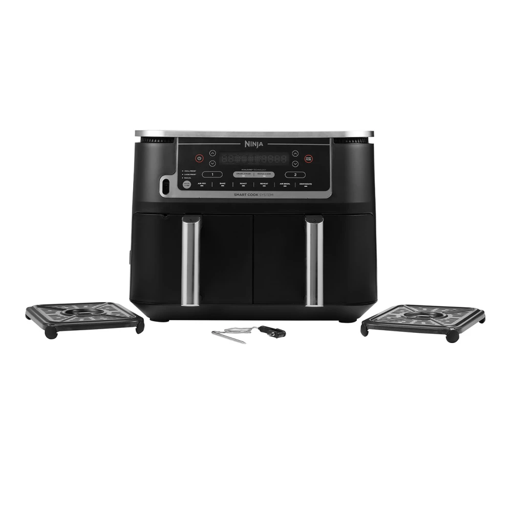 Ninja Foodi Max 2470W Dual Zone Air Fryer With Food Probe Smart Cook System- Black | AF451UK from Ninja - DID Electrical