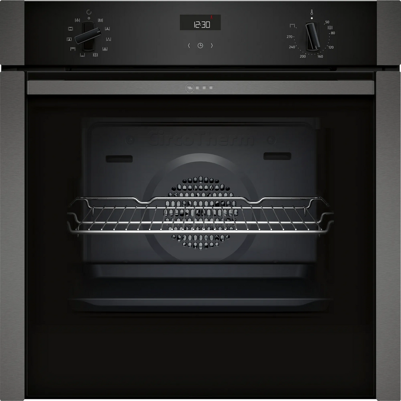 Neff N 50 71L Built-In Electric Single Oven - Graphite Grey | B3ACE4HG0B from Neff - DID Electrical
