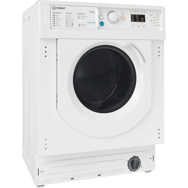 Indesit 7KG/5KG 1151 RPM Spin Integrated Washer Dryer - White | BIWDIL75125UKN from Indesit - DID Electrical