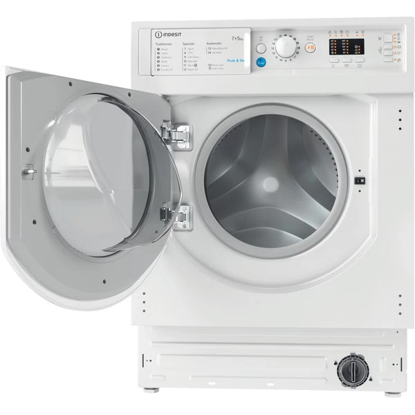 Indesit 7KG/5KG 1200 RPM Spin Integrated Washer Dryer - White | BIWDIL75125UKN from Indesit - DID Electrical