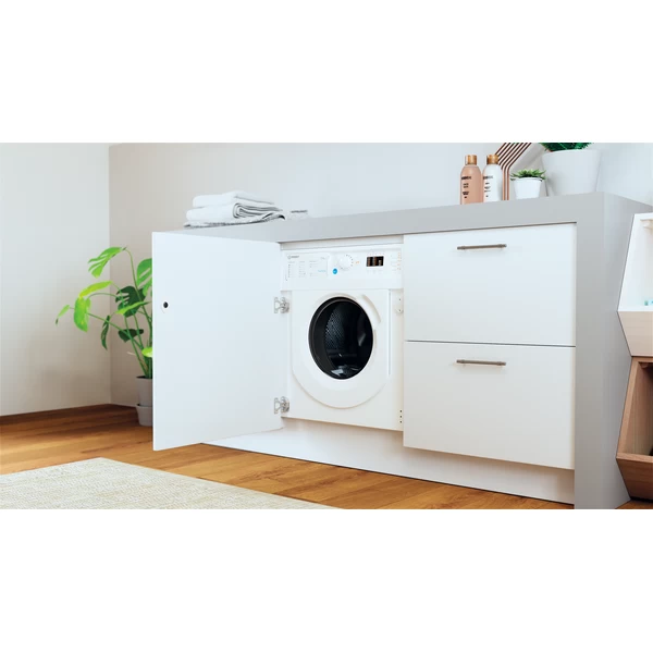 Indesit 7KG/5KG 1200 RPM Spin Integrated Washer Dryer - White | BIWDIL75125UKN from Indesit - DID Electrical