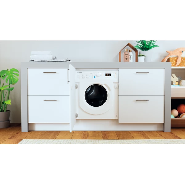 Indesit 7KG/5KG 1200 RPM Spin Integrated Washer Dryer - White | BIWDIL75125UKN from Indesit - DID Electrical