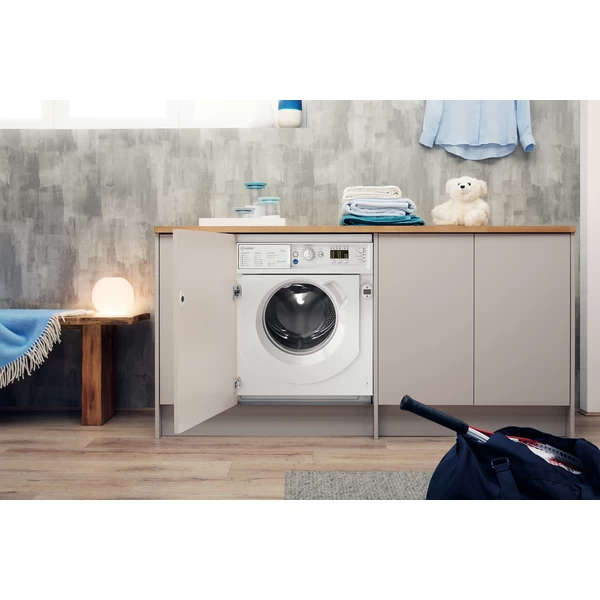 Indesit 7KG/5KG 1200 RPM Spin Integrated Washer Dryer - White | BIWDIL75125UKN from Indesit - DID Electrical