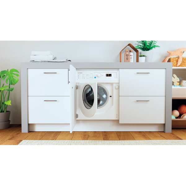 Indesit 7KG/5KG 1200 RPM Spin Integrated Washer Dryer - White | BIWDIL75125UKN from Indesit - DID Electrical