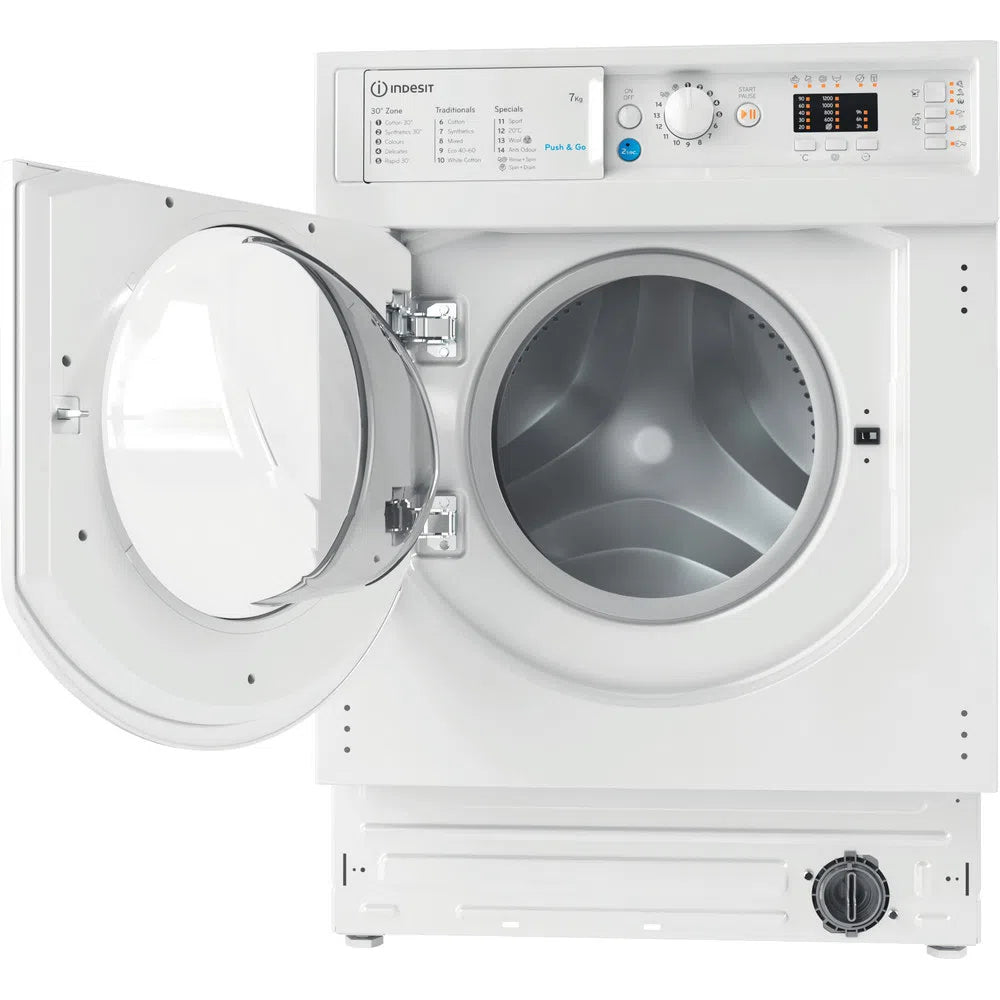 Indesit 7KG 1200 Spin Integrated Washing Machine - White | BIWMIL71252UK from Indesit - DID Electrical
