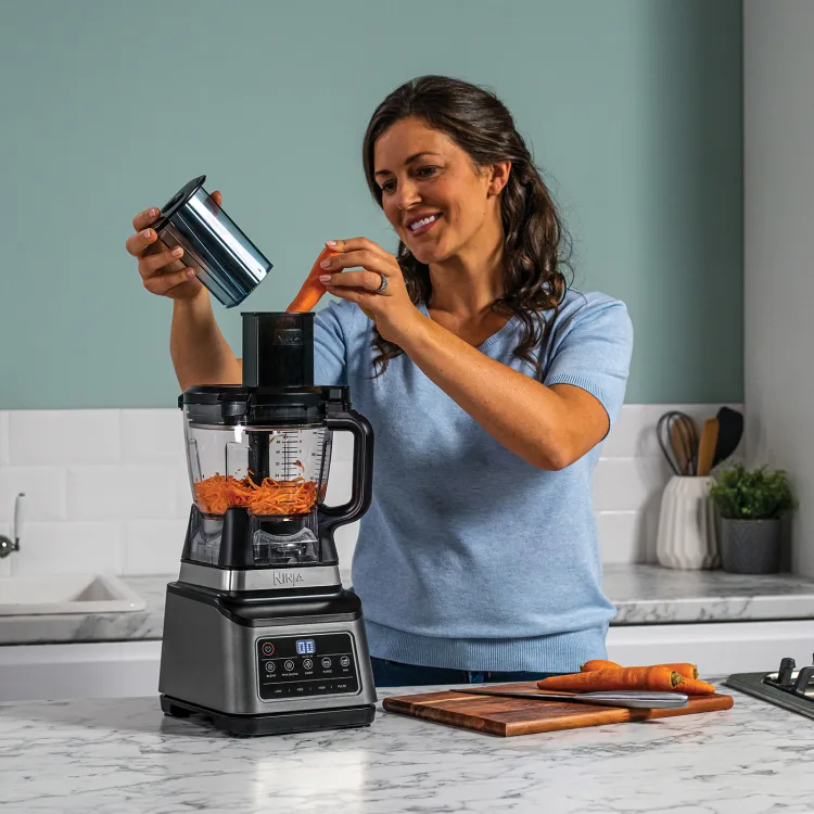 Ninja 1200W 3-in-1 Food Processor with Auto IQ - Black & Silver | BN800UK (7670678814908)