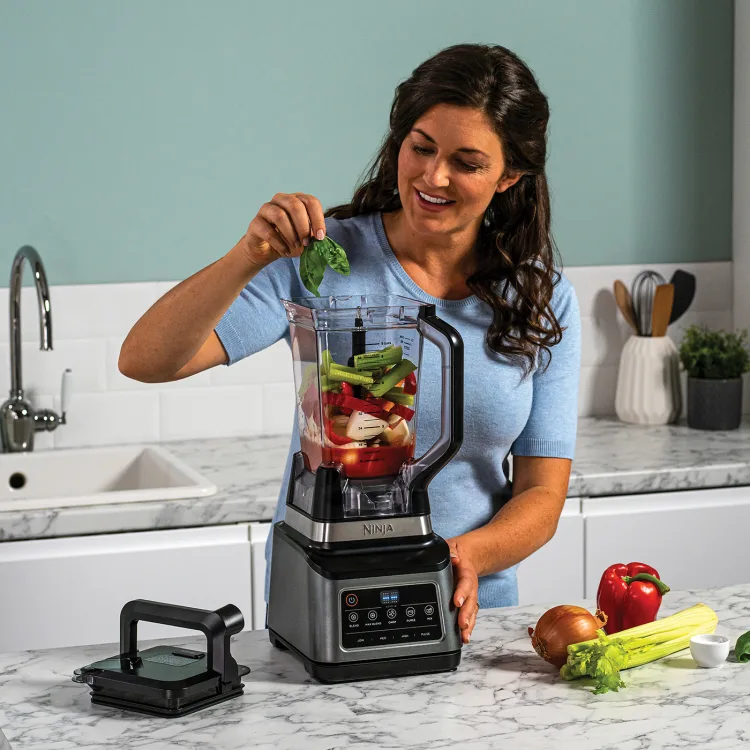 Ninja 1200W 3-in-1 Food Processor with Auto IQ - Black & Silver | BN800UK (7670678814908)