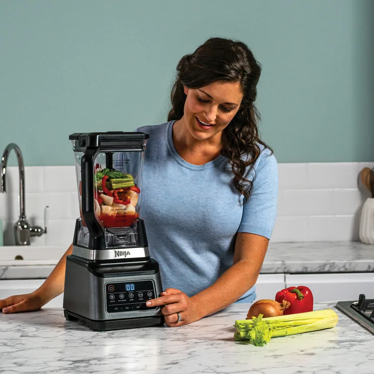 Ninja 1200W 3-in-1 Food Processor with Auto IQ - Black & Silver | BN800UK (7670678814908)