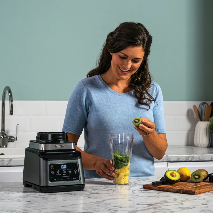 Ninja 1200W 3-in-1 Food Processor with Auto IQ - Black & Silver | BN800UK (7670678814908)