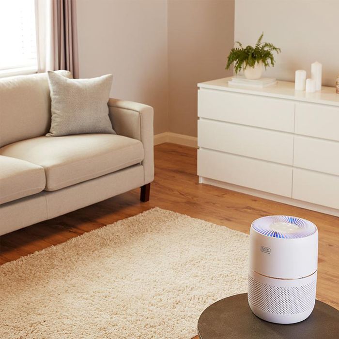 Black &amp; Decker Desktop Air Purifier with Air Quality Indicator - White | BXAP62001GB (7557471174844)