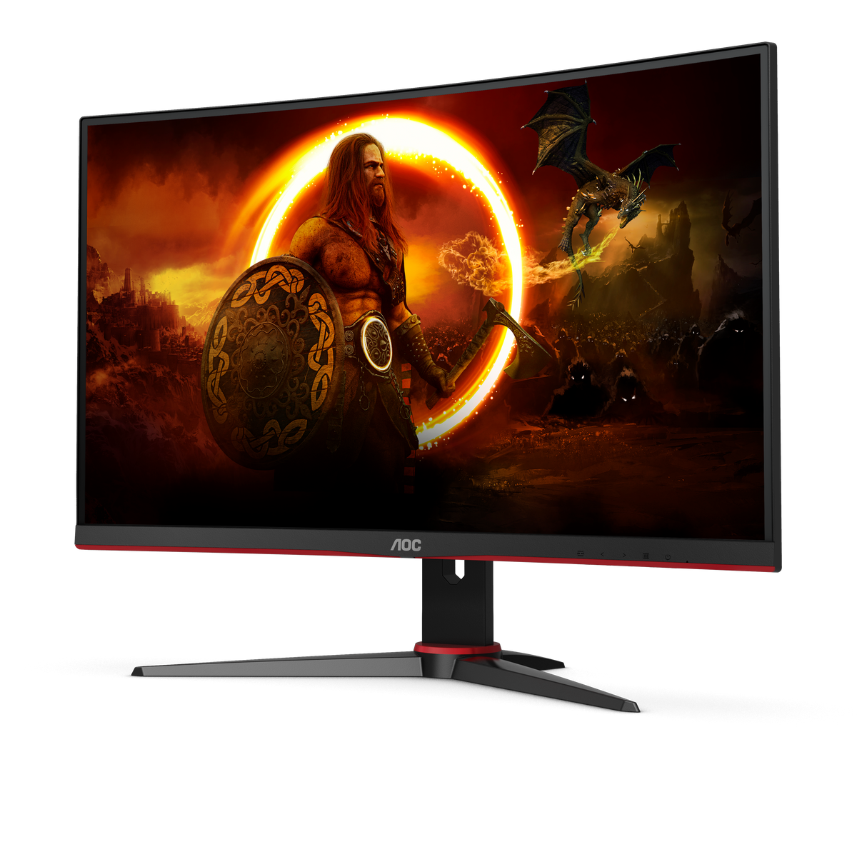 AOC 27&quot; FHD Curved Gaming Monitor - Black &amp; Red | C27G2ZE/BK from AOC - DID Electrical