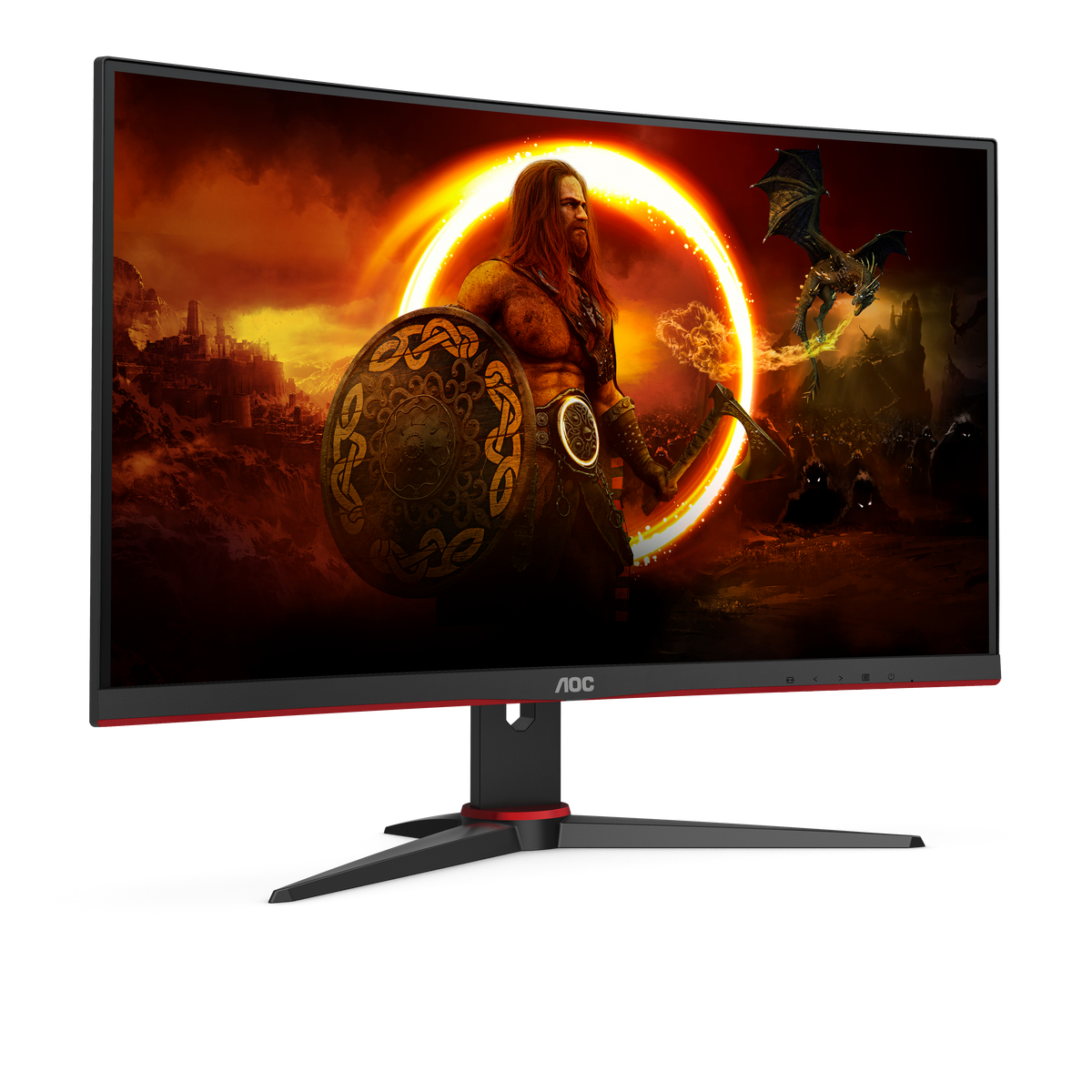 AOC 27&quot; FHD Curved Gaming Monitor - Black &amp; Red | C27G2ZE/BK from AOC - DID Electrical