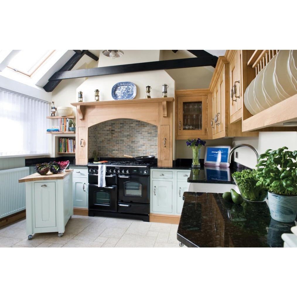 Rangemaster Classic Deluxe 110CM Dual Fuel Range Cooker - Black | CDL110DFFBL/C from Rangemaster - DID Electrical