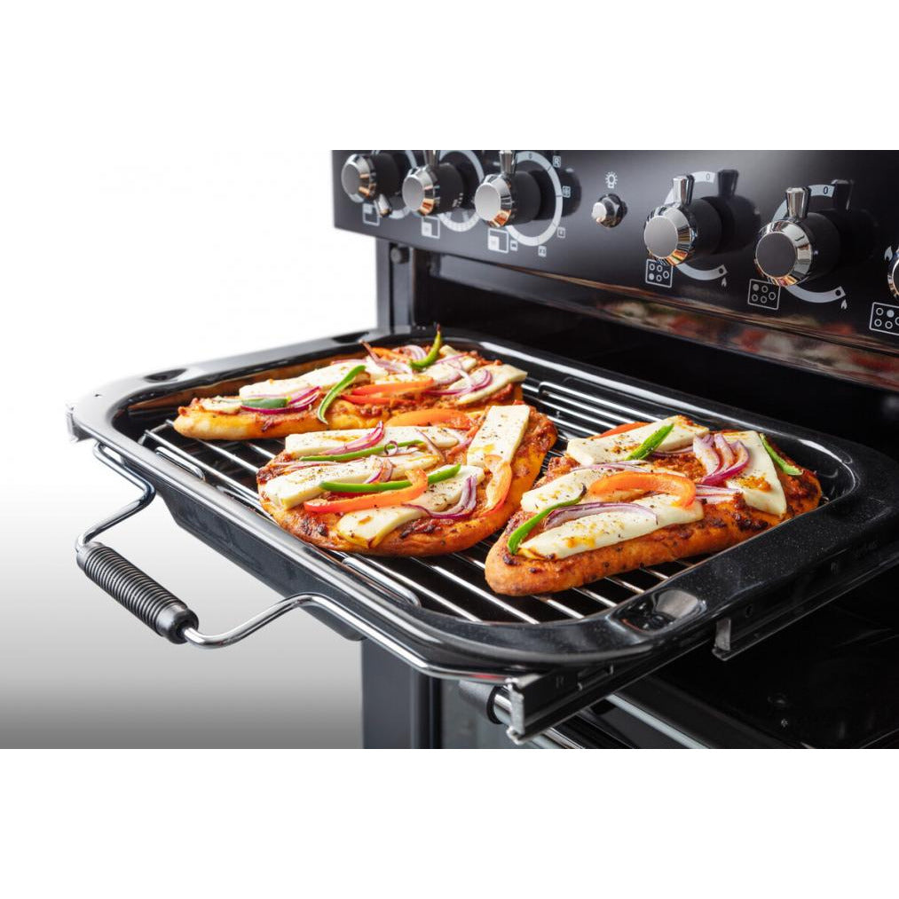 Rangemaster Classic Deluxe 110CM Dual Fuel Range Cooker - Black | CDL110DFFBL/C from Rangemaster - DID Electrical