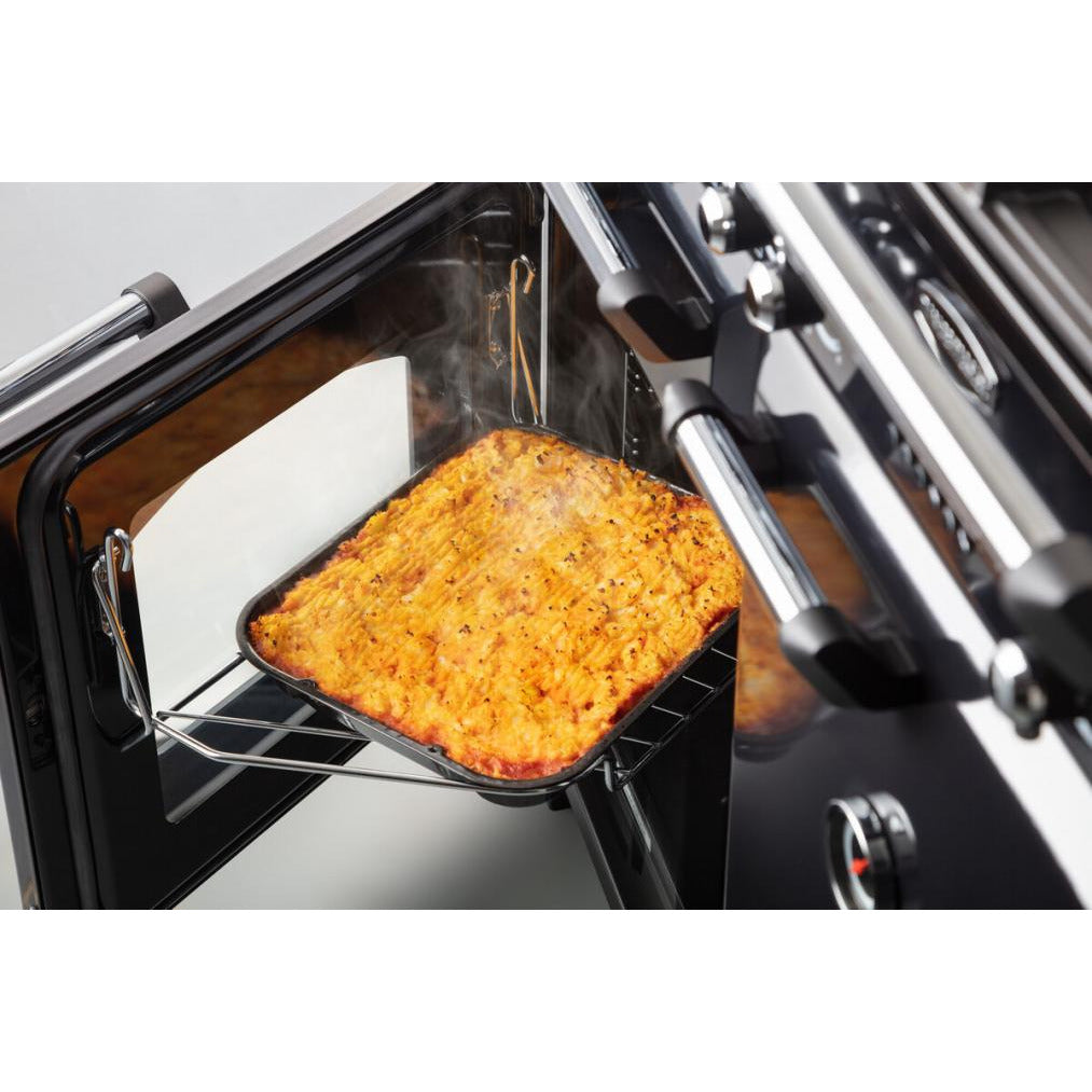 Rangemaster Classic Deluxe 110CM Dual Fuel Range Cooker - Black | CDL110DFFBL/C from Rangemaster - DID Electrical