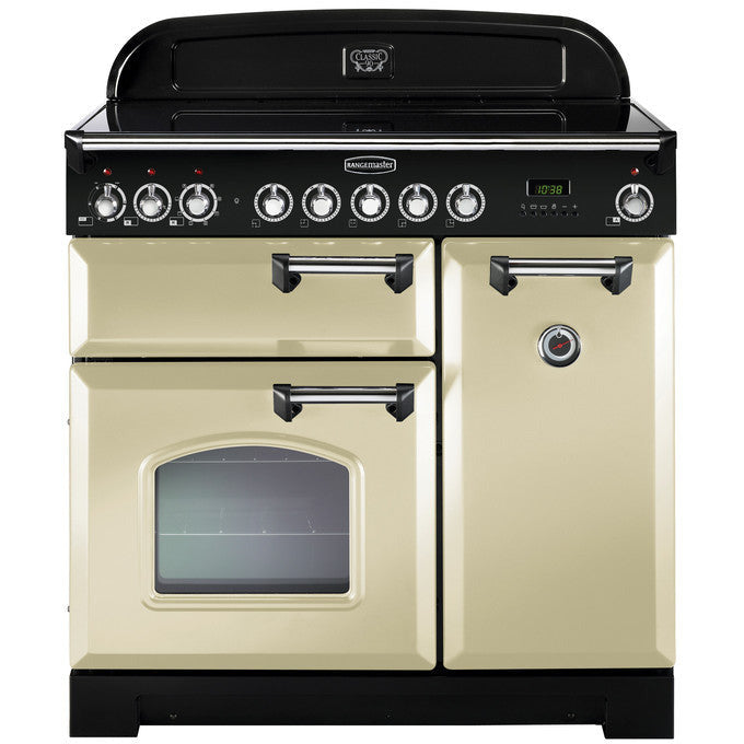 Rangemaster Classic Deluxe 90CM Ceramic Range Cooker - Cream | CDL90ECCR/C from Rangemaster - DID Electrical