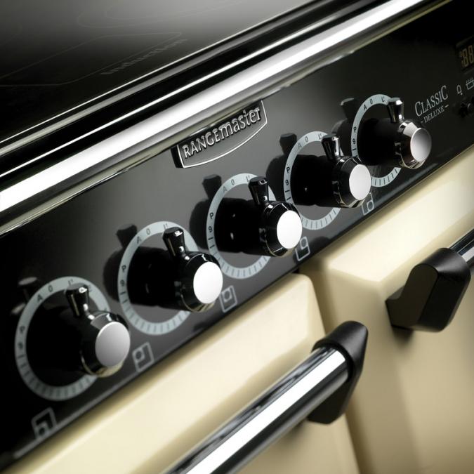 Rangemaster Classic Deluxe 90CM Ceramic Range Cooker - Cream | CDL90ECCR/C from Rangemaster - DID Electrical