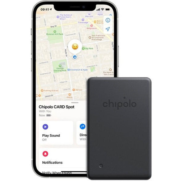 Chipolo Card Spot Bluetooth Tracker - Almost Black | CH-C21R-GY-R-EN from Chipolo - DID Electrical
