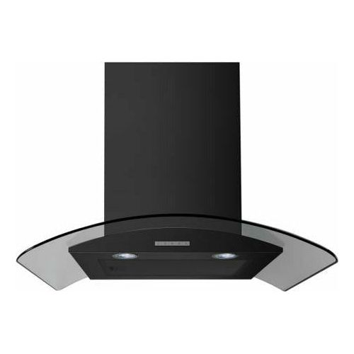 Belling 60CM Curved Glass Chimney Hood - Black | CHIM604GBLK (7585530511548)