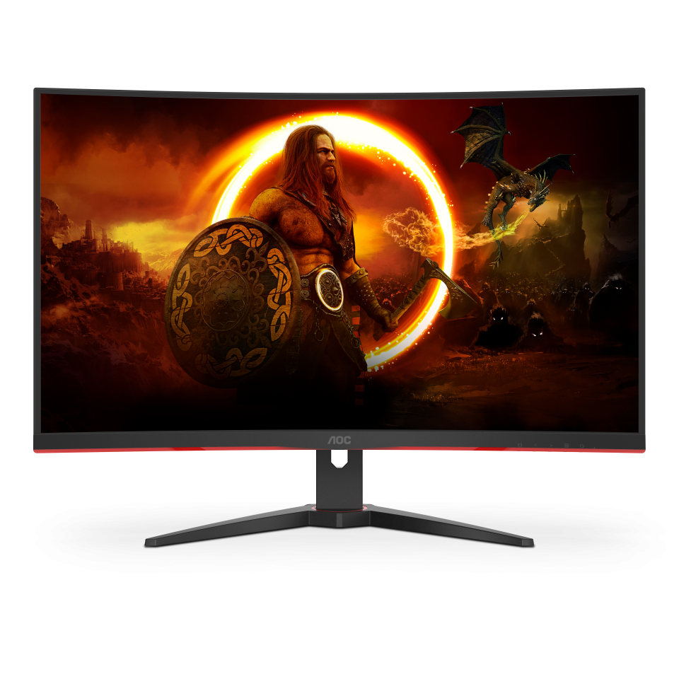 AOC 31.5" QHD LCD Curved Gaming Monitor - Black & Red | CQ32G2SE/BK from AOC - DID Electrical