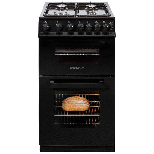 NordMende 50cm Freestanding Gas Cooker - Black | CTG52LPGBK from NordMende - DID Electrical