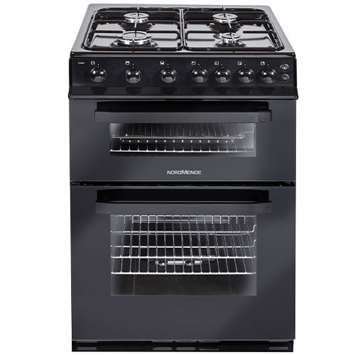 NordMende 60CM Freestanding Double Cavity LPG Gas Cooker - Black | CTG62LPGBK from NordMende - DID Electrical