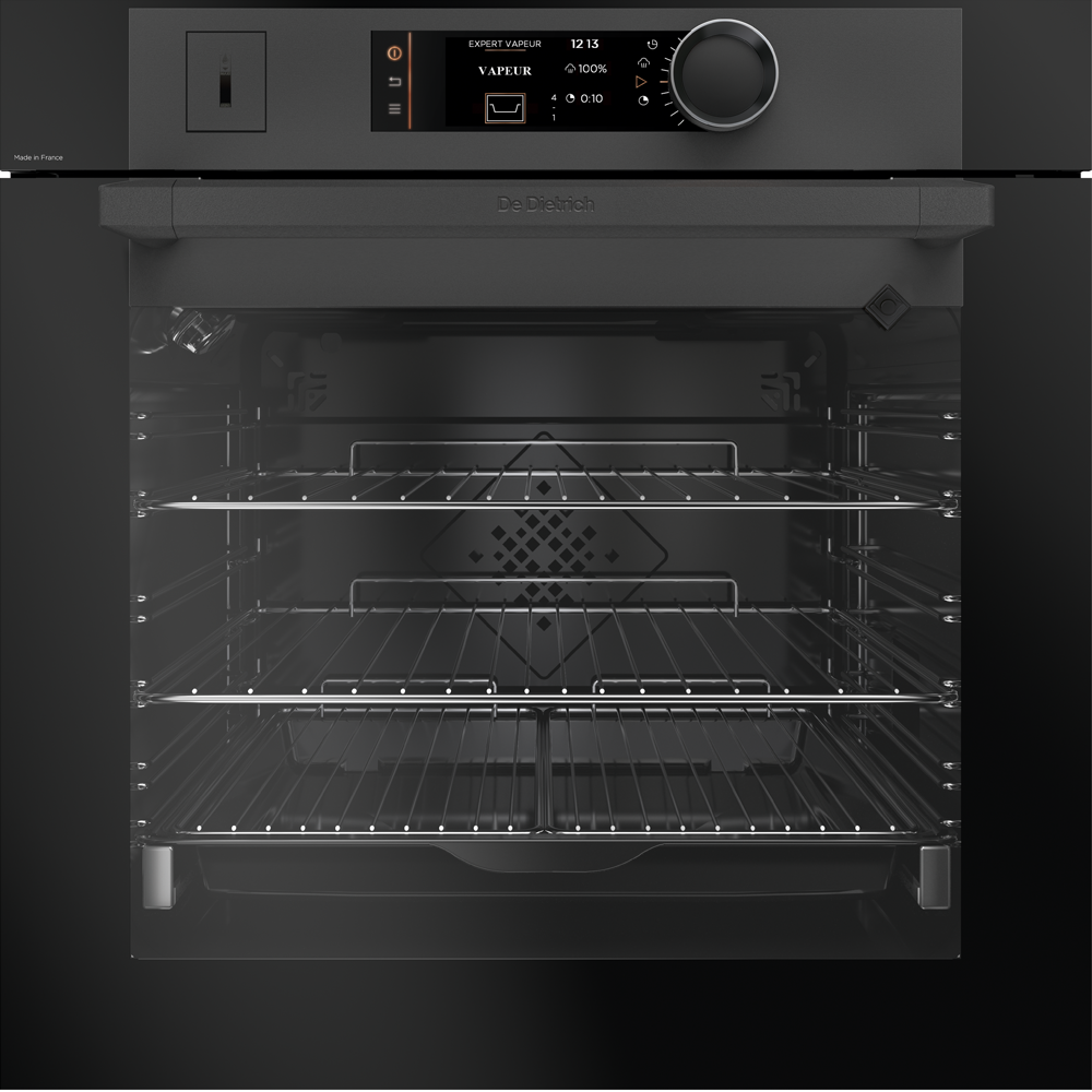 De Dietrich 73L Built-In Pyrolytic Electric Single Oven - Coal Black | DOR7586BB (7574453256380)