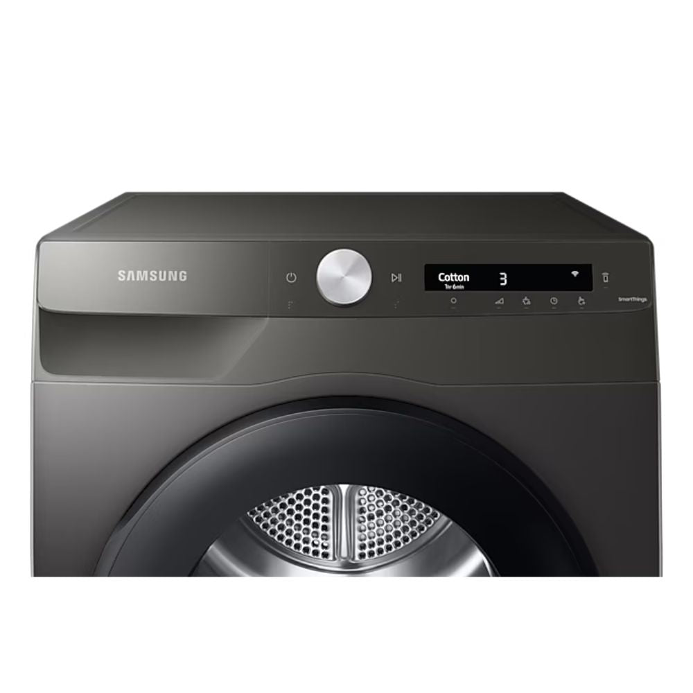 Samsung Series 5+ 9KG Freestanding Condenser Heat Pump Tumble Dryer with OptimalDry - Silver | DV90T5240AN/S1 from Samsung - DID Electrical