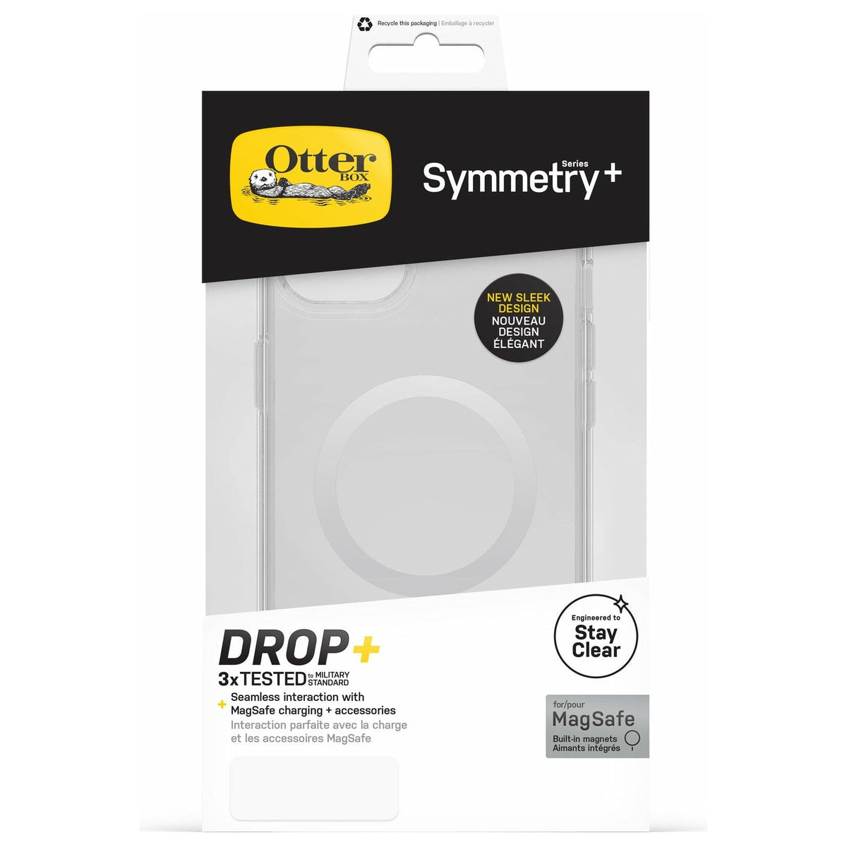 OtterBox Symmetry Plus Clear Series Antimicrobial Case for iPhone 14 Plus - Clear | E71015923 (7639947673788)