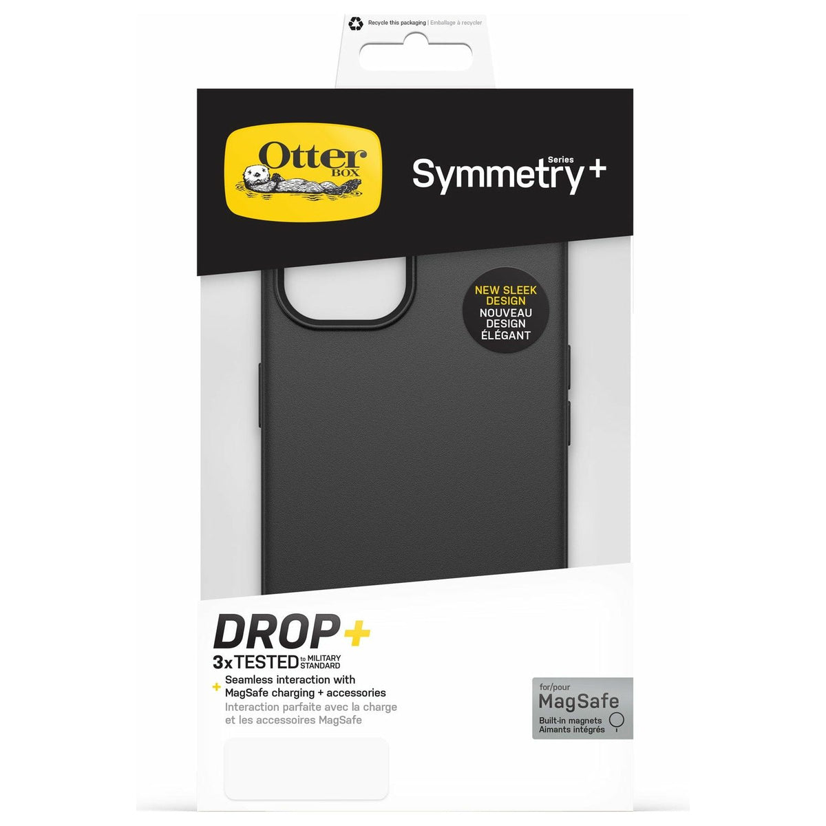 OtterBox Symmetry Plus Series Antimicrobial Case for iPhone 13 &amp; 14 - Black | E71015931 (7639893049532)
