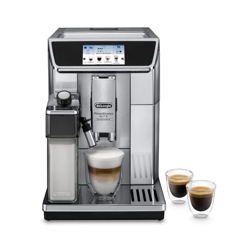 DeLonghi PrimaDonna Elite Experience 2L Automatic Coffee Machine - Metal Silver | ECAM650.85.MS (7594750214332)