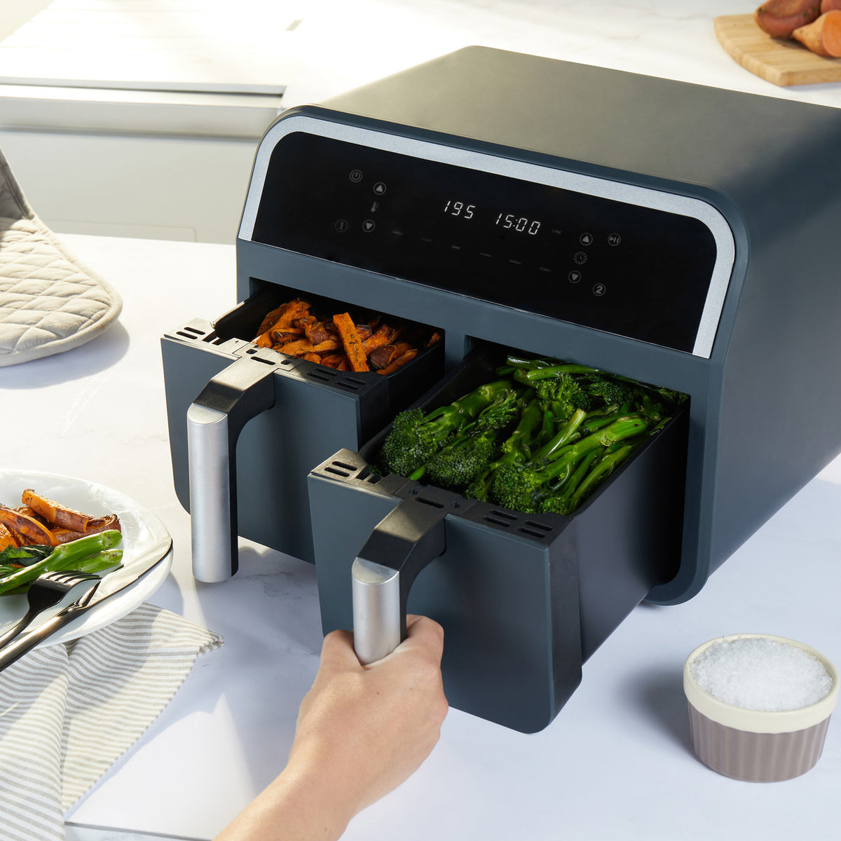 Progress 7.4L 2400W Dual Air Fryer - Black | EK5315WW from Progress - DID Electrical