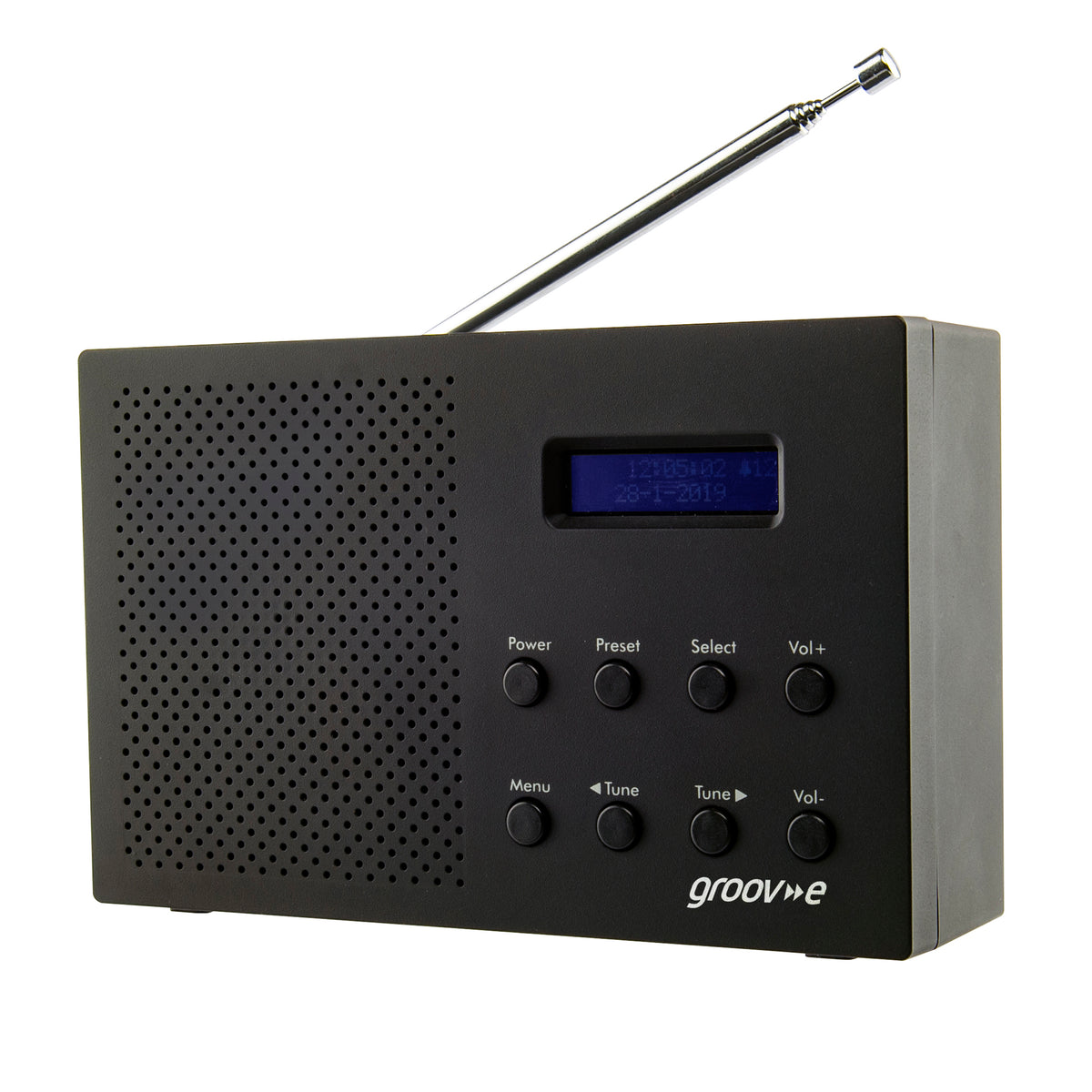 Groov-e Paris Portable DAB/FM Digital Radio - Black | GVDR03 (7645965385916)