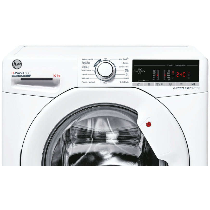Hoover H-Wash 300 10KG 1400 Spin Freestanding Washing Machine - White | H3W410TAE/1-80 from Hoover - DID Electrical
