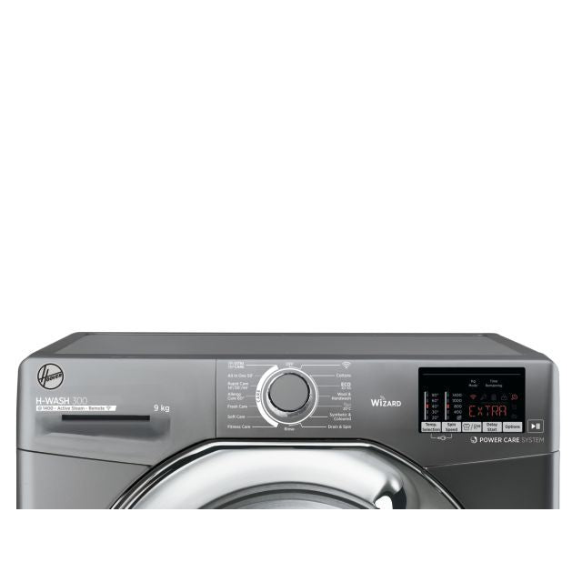 Hoover H-Wash 300 Lite 9KG 1400 Spin Freestanding Washing Machine - Anthracite Black | H3WS 495DACGE-80 (7671635443900)