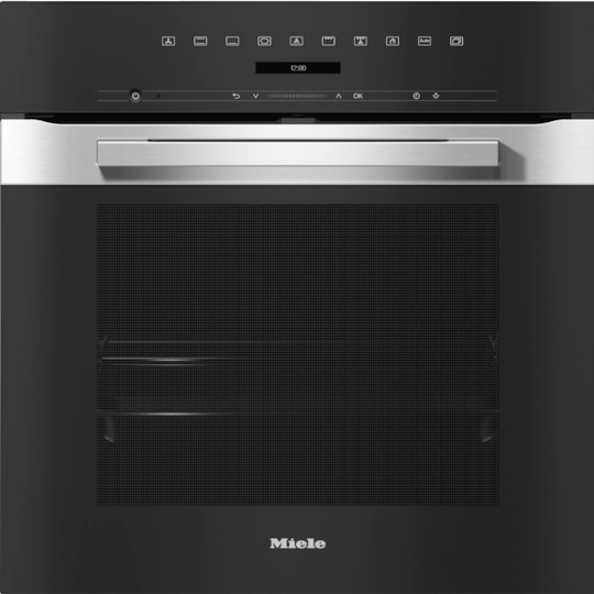 Miele 76L Built-In Electric Single Oven - Stainless steel/Clean Steel | H7260BP from Miele - DID Electrical