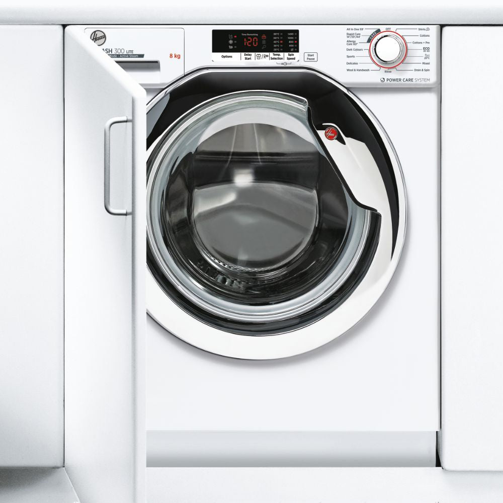 Hoover 8KG 1400 Spin Integrated Washing Machine - White | HBWS48D2ACE from Hoover - DID Electrical