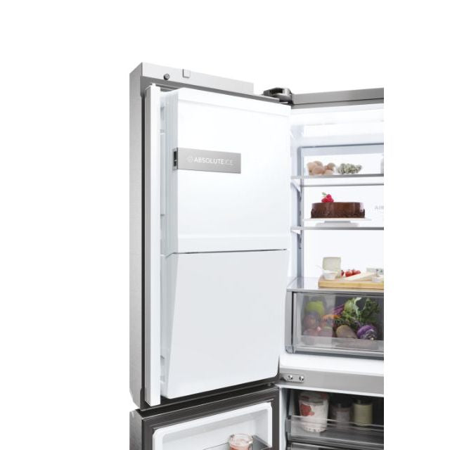 Haier Cube 90 Series 7 601L No Frost Multi Door Freestanding Fridge Freezer - Platinum Inox | HCR7918EIMP from Haier - DID Electrical