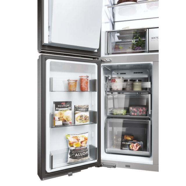 Haier Cube 90 Series 7 601L No Frost Multi Door Freestanding Fridge Freezer - Platinum Inox | HCR7918EIMP from Haier - DID Electrical