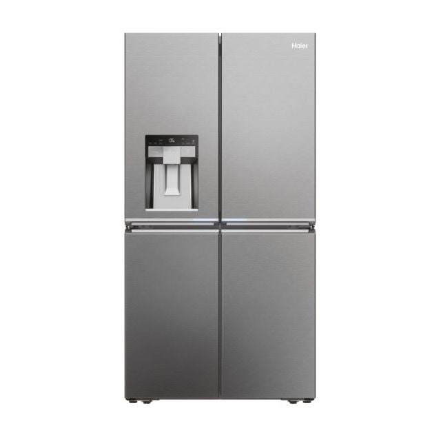 Haier Cube 90 Series 7 601L No Frost Multi Door Freestanding Fridge Freezer - Platinum Inox | HCR7918EIMP from Haier - DID Electrical