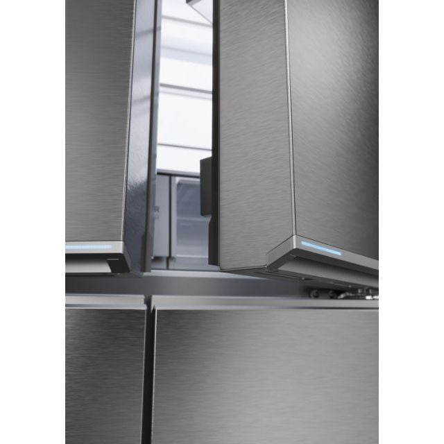 Haier Cube 90 Series 7 601L No Frost Multi Door Freestanding Fridge Freezer - Platinum Inox | HCR7918EIMP from Haier - DID Electrical