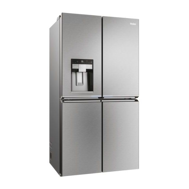 Haier Cube 90 Series 7 601L No Frost Multi Door Freestanding Fridge Freezer - Platinum Inox | HCR7918EIMP from Haier - DID Electrical