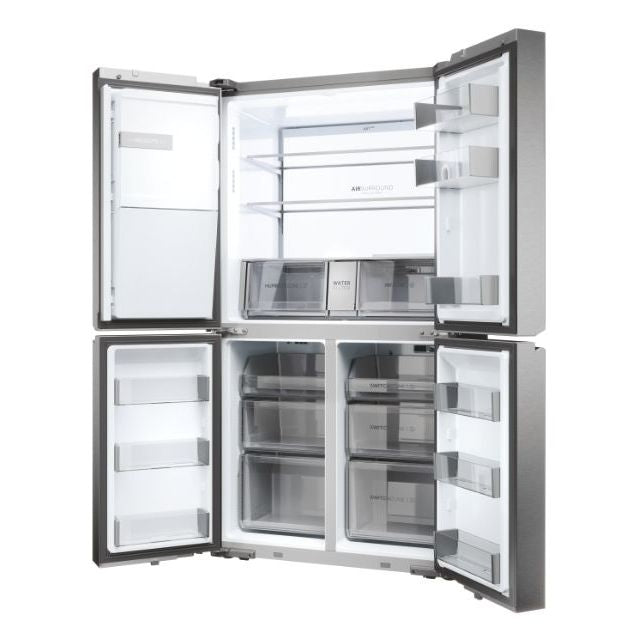 Haier Cube 90 Series 7 601L No Frost Multi Door Freestanding Fridge Freezer - Platinum Inox | HCR7918EIMP from Haier - DID Electrical
