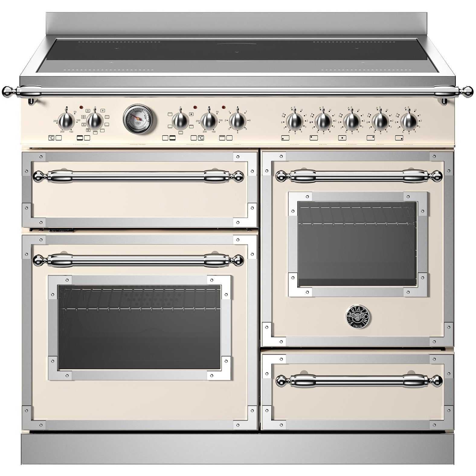 Bertazzoni Heritage 100cm Induction Top Electric Range Cooker - Avorio | HER105I3EAVT from Bertazzoni - DID Electrical