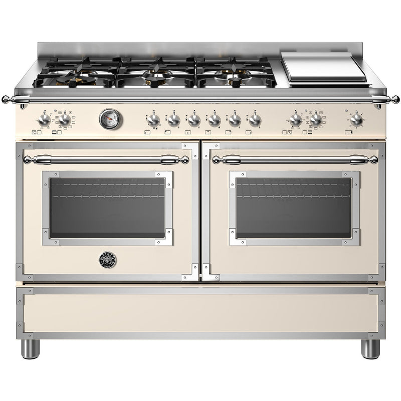 Bertazzoni Heritage 120cm Dual Fuel Range Cooker - Avorio | HER126G2EAVT from Bertazzoni - DID Electrical