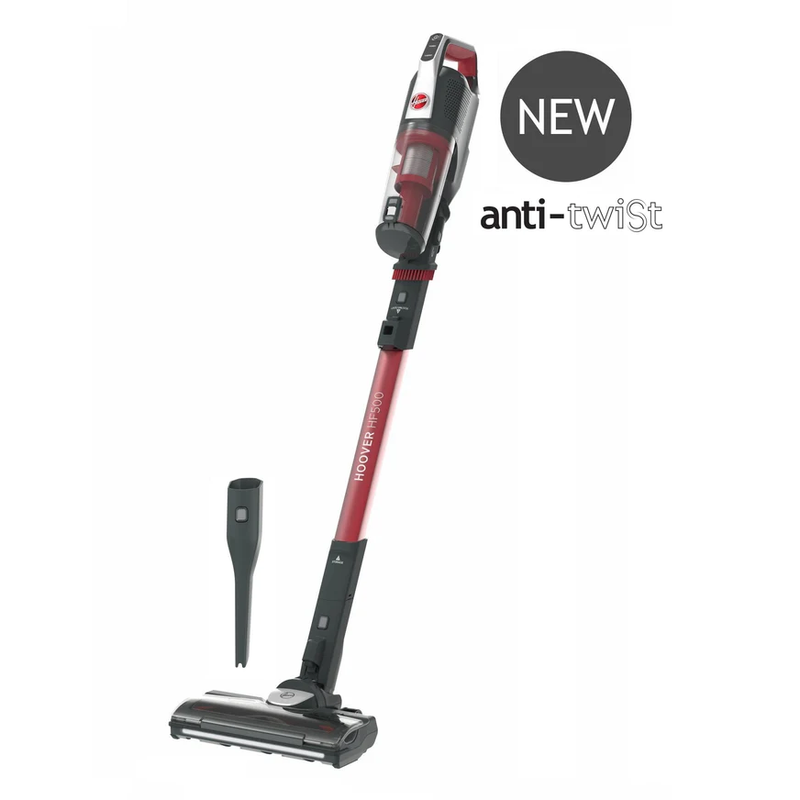 Hoover HF500 Anti-Twist Cordless Vacuum Cleaner - Red & Grey | HF522STH from Hoover - DID Electrical