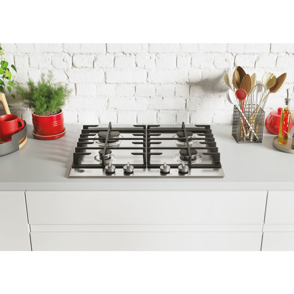 Hoover 4 Burner Built-In Gas Hob - Stainless Steel | HHG6BRK3X from Hoover - DID Electrical