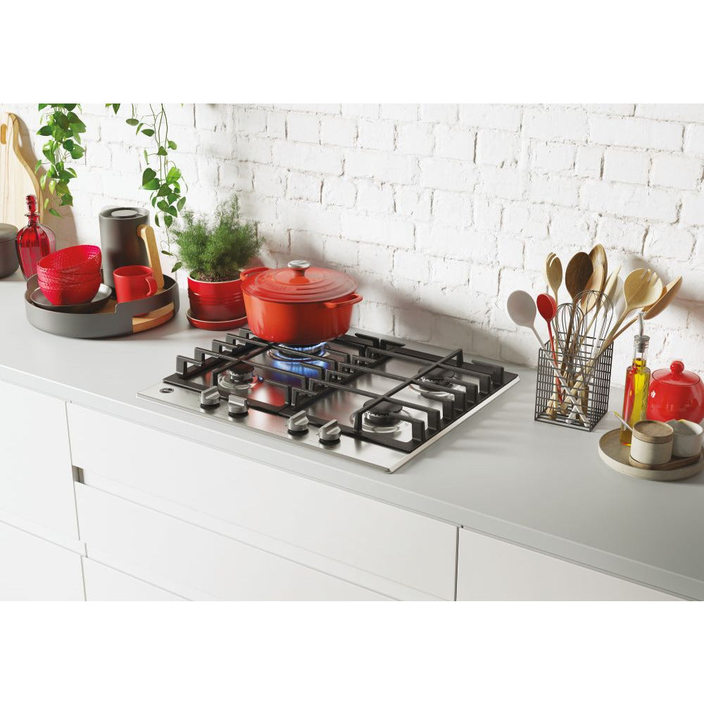 Hoover 4 Burner Built-In Gas Hob - Stainless Steel | HHG6BRK3X from Hoover - DID Electrical