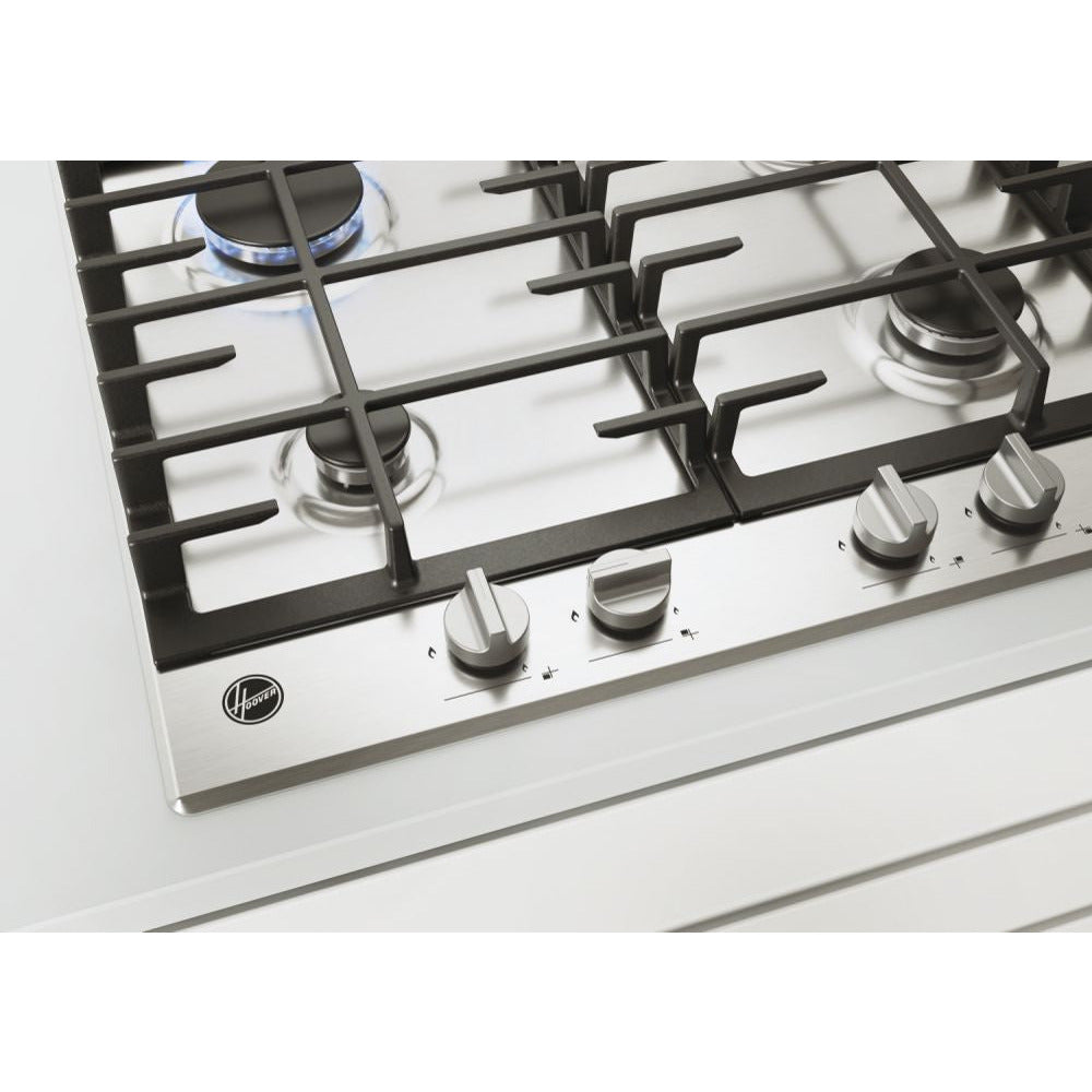 Hoover 4 Burner Built-In Gas Hob - Stainless Steel | HHG6BRK3X from Hoover - DID Electrical